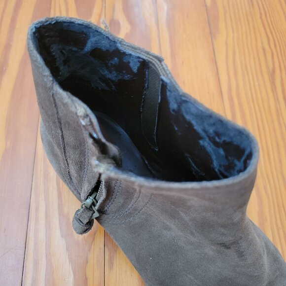 Cole‎ Haan 8B Green Suede Leather Ankle Boots Booties - Picture 8 of 11